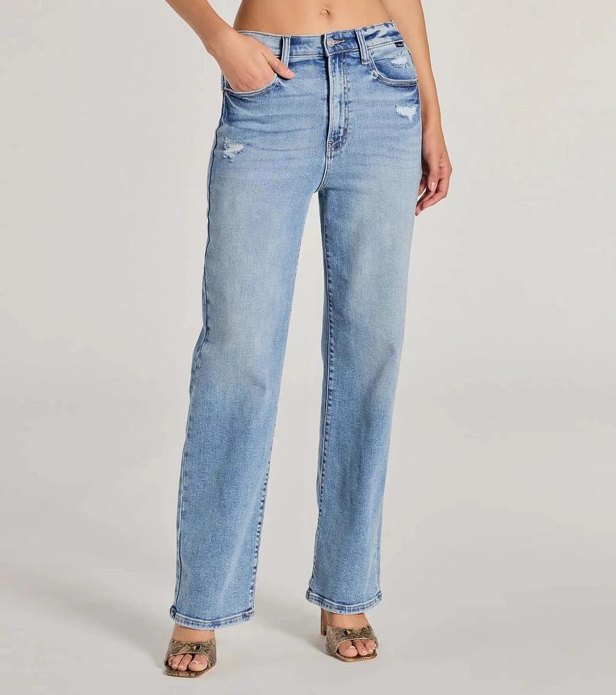 Basic Vibes High-Rise Straight-Leg Denim Jeans