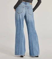 Edgy Allure Wide-Leg Distressed Denim Jeans