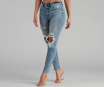 Tobi Super High Waist Mom Jeans