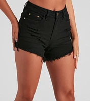 Meli Mid-Rise Distressed Shorts By Windsor Denim