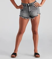 Remy High-Rise Frayed Hem Shorts