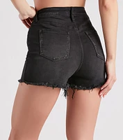 Remy High-Rise Button-Fly Denim Shorts