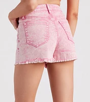 Remy High-Rise Acid-Wash Denim Shorts by Windsor