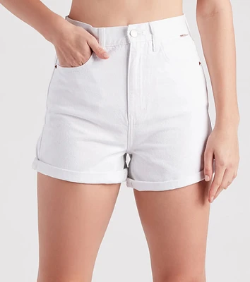 Weekend Ready High-Rise Denim Mom Shorts