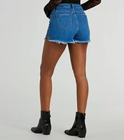 Weekend Fray High Rise Denim Shorts