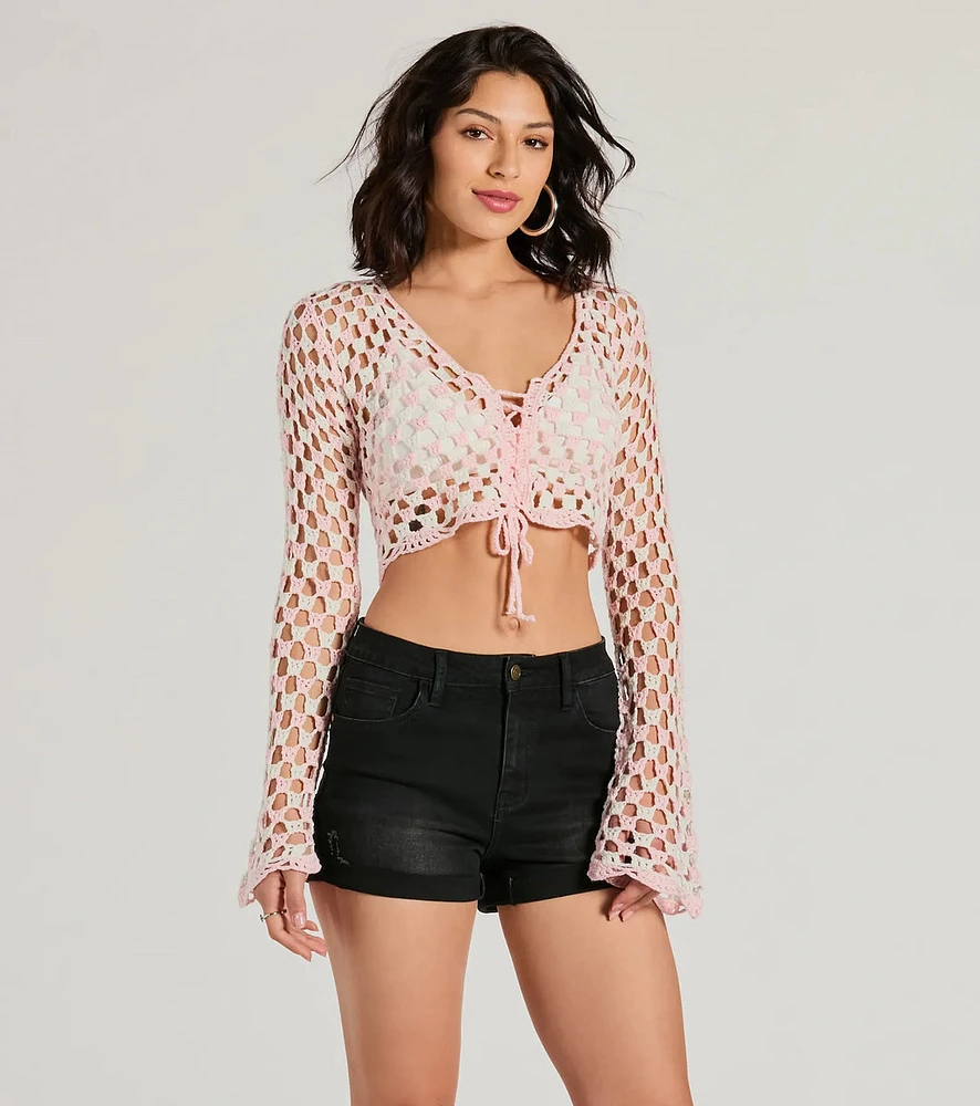 Demand High-Rise Cuffed Denim Shorts