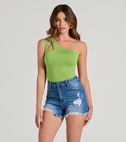 Classic High-Rise Destructed Cut-Off Denim Shorts