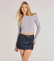 Classic Staple Denim Mini Skort