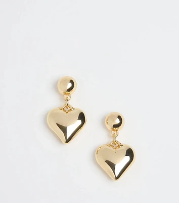 Glam Love Heart Drop Earrings