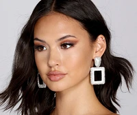 Full On Rhinestone Door Knocker Earrings