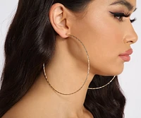 3 Pack Sleek & Textured Large Hoop Earrings