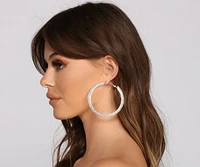 Double Glam Rhinestone Hoops