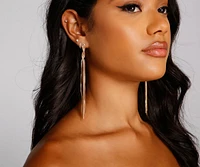 Don't Get Twisted Chain Fringe Drop Earrings