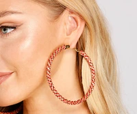 Raise The Heat Halloween Rhinestone Hoops