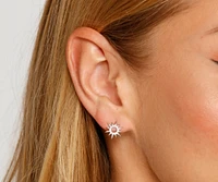 Glowing Glam Starburst Rhinestone Cuff Earring