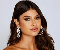 Major Glam Rhinestone Hoop Earrings