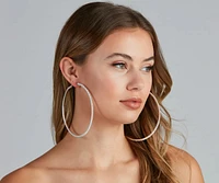 Glam Impact Rhinestone Hoops