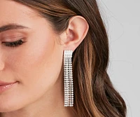 Fringe Benefits Rhinestone Earrings