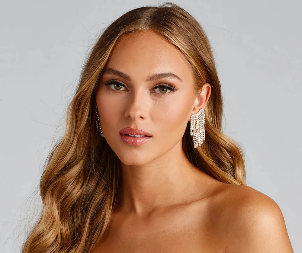 Angelic Glam Baguette Fringe Ear Cuff