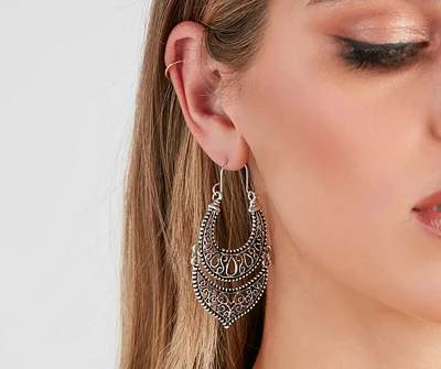 Filigree Boho Statement Earrings