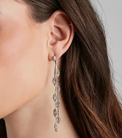 Dripping In Glam Rhinestone Earrings