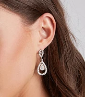 Simple Elegance Rhinestone Drop Earrings