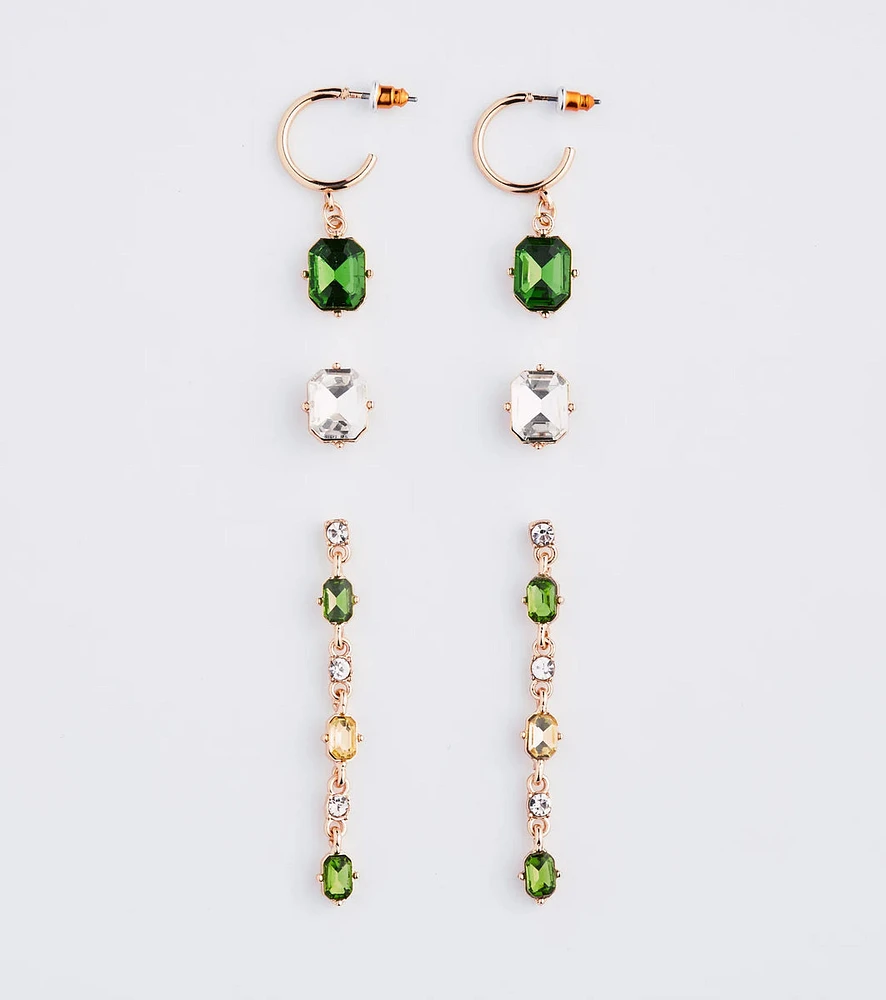 Gorgeous Dainty Gemstone Earrings Set