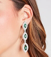 She's So Glam Gemstone Drop Earrings