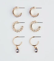 Crowd Pleasing Three-Pack Earrings Set