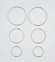 Simply Classic Three-Pack Hoop Earrings