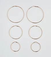 Simply Classic Three-Pack Hoop Earrings