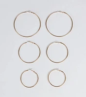 Essential Three-Pack Hoop Earrings Set