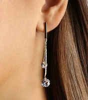 Pretty Vibes Dainty Rhinestone Chain Earrings