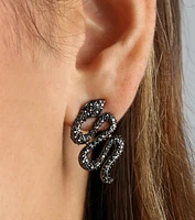 Chic Reputation Rhinestone Snake Earrings