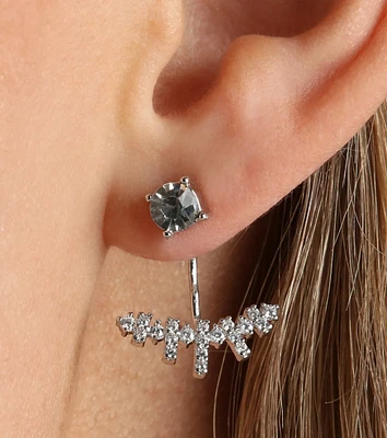 Modern Chic Ear Jacket Stud Earrings