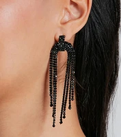 Fantasy Fringe Rhinestone Earrings