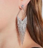 Match My Vibe Rhinestone Fringe Earrings