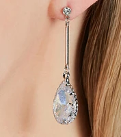 Sense Of Glamour Rhinestone Linear Earrings