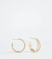 Chic Charisma Rhinestone Hoop Earrings