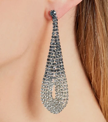 Luxurious Ombre Rhinestone Earrings