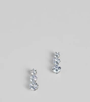 Shimmering Glam Cubic Zirconia Drop Earrings