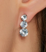 Shimmering Glam Cubic Zirconia Drop Earrings