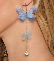 Whimsical Chic Organza Butterfly Statement Earrings