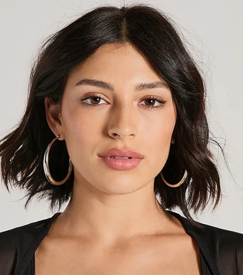 Subtle Shine Large Hoop Earrings