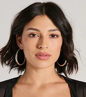 Subtle Shine Large Hoop Earrings