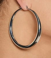 Subtle Shine Large Hoop Earrings