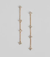 Twinkle Brightly Rhinestone Linear Earrings