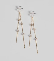 Graceful Flair Floral Linear Earrings