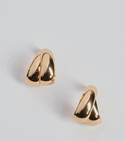 Sleek Allure Curved Open Hoop Earrings