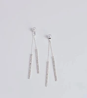 So Luxe Pearl And Rhinestone Dainty Duster Earrings